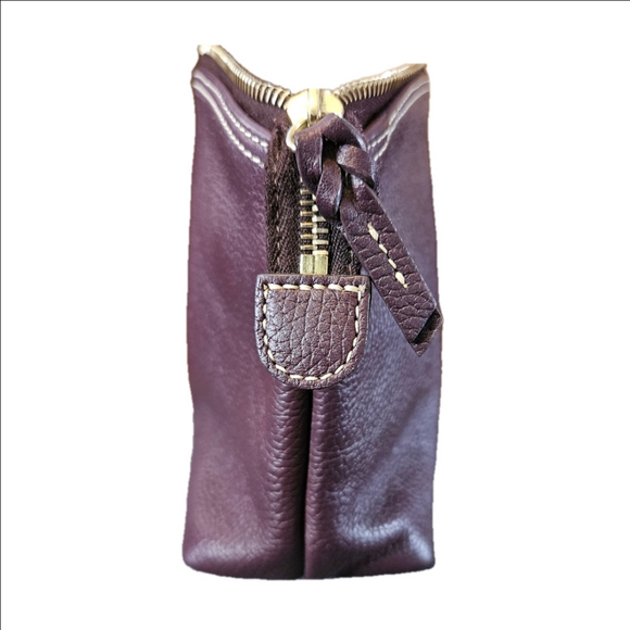 Dooney & Burke Burgandy Men's Toiletry Bag with Textured Finish - Picture 4 of 15